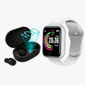 AcheinaWeb Cinza Kit Relógio Inteligente Smartwatch D20 Unissex + Fone de Ouvido Bluetooth