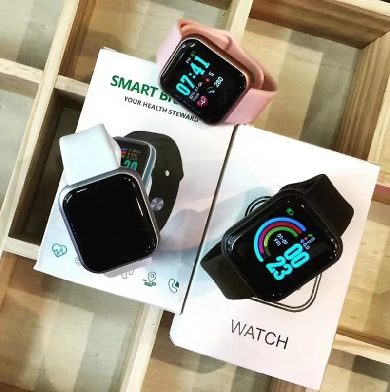 AcheinaWeb Kit Relógio Inteligente Smartwatch D20 Unissex + Fone de Ouvido Bluetooth