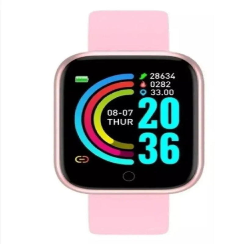 AcheinaWeb Pink Smartwatch D20 – O Relógio Inteligente para Sua Vida Ativa!