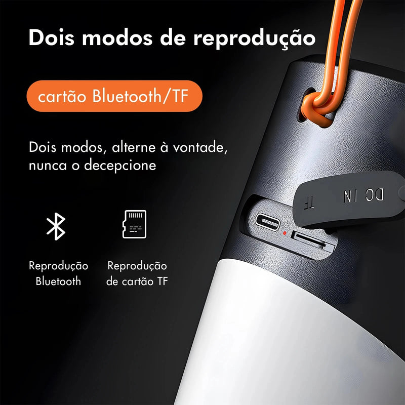 AcheinaWeb Preto Caixa de Som ProBass: Áudio Portátil e Sem Complicação!