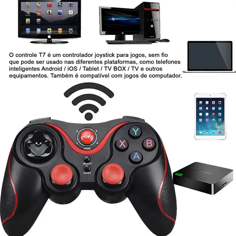AcheinaWeb Preto Gamepad Kap-G7: O Controle dos Seus Jogos Mobile!