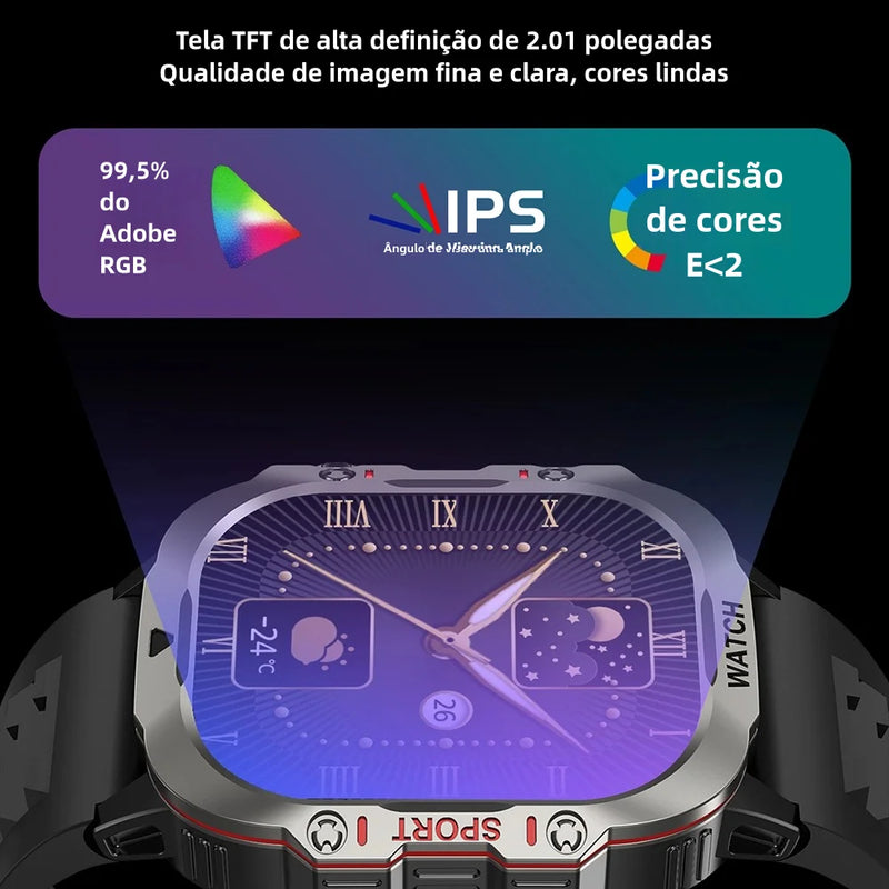 AcheinaWeb Smartwatch Jiansu Esportivo com Monitoramento de Saúde e Bateria de Longa Duração