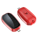 AcheinaWeb Vermelho TipoC / 0-1200mAh - Solar Power Super Charger 3.0 Solar Power